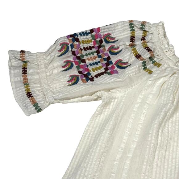 Anthropologie Akemi + Kin Boho Embroidered Top size 0 NWT 100% cotton XS - Picture 5 of 16